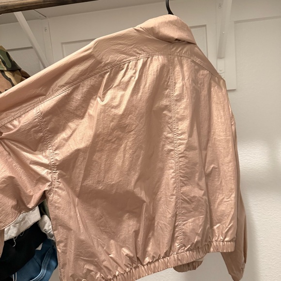 All in Motion Shimmering Tan Bomber Jacket - Picture 4 of 4